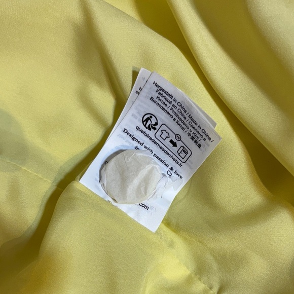 Olsen Yellow Trench Style Coat for Women NWT size M/L - Picture 8 of 12